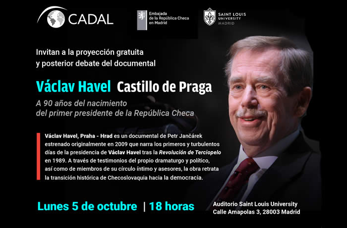 Proyección de “Václav Havel – Castillo de Praga” Proyección de “Václav Havel – Castillo de Praga”
